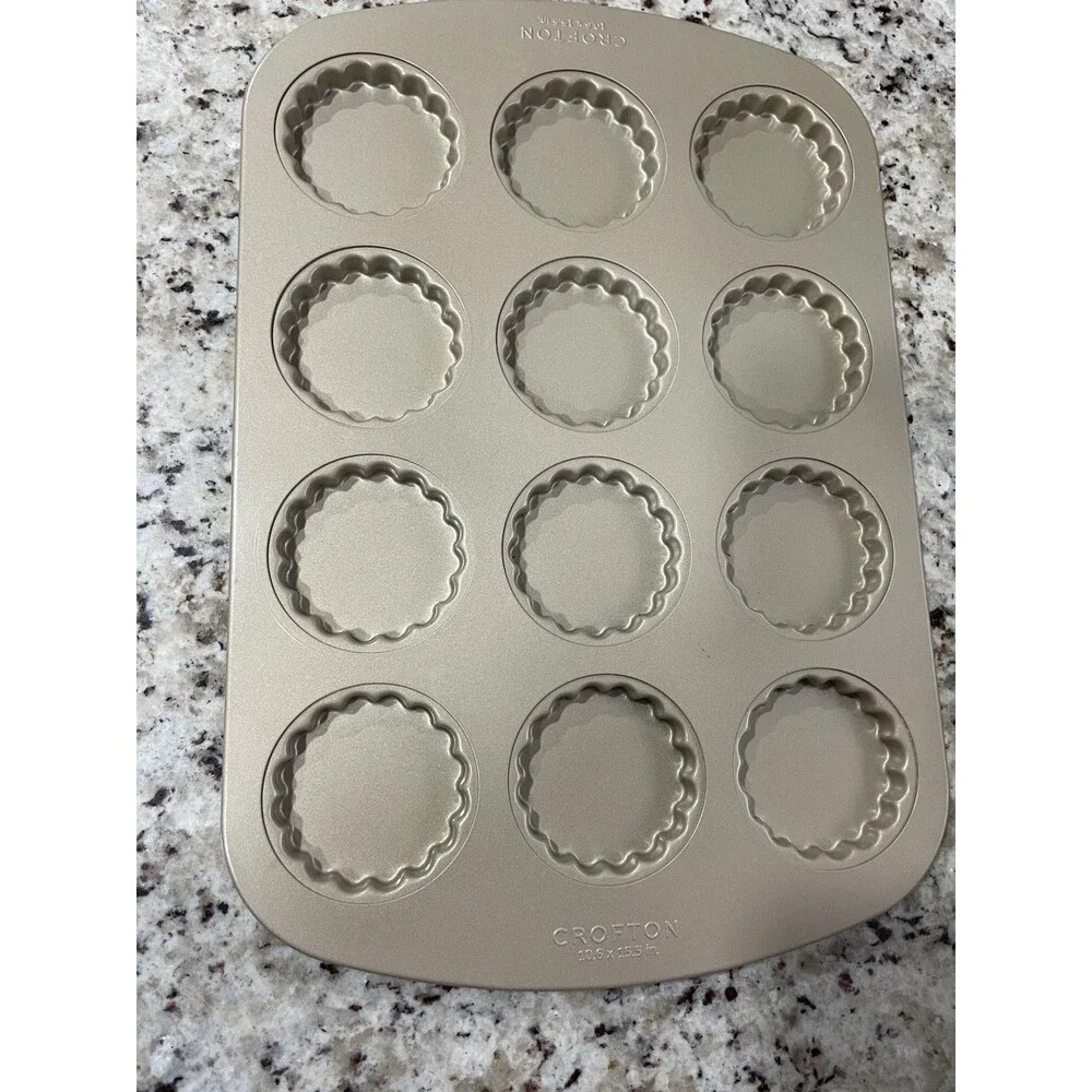 Crofton Mini Tart Baking Pan – 12 Cavities – 10.6” x 15.5” – Bakeware